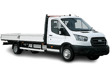 Car Hire Prestwich - White Ford Transit Dropside Van - Van hire Prestwich