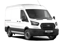 Car Hire Prestwich - White Ford Transit SWB - Van hire Prestwich